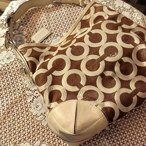 Large Canvas Coach Handbag